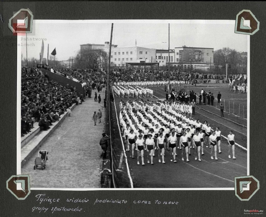 Święto pierwszomajowe na stadionie przy ulicy Ściegiennego