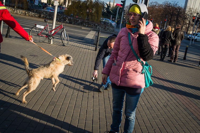 Krwawy telefon stanął w centrum. Wyjątkowy flashmob w...