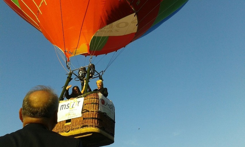 Balon z Iwoną Gibas na pokładzie wystartował z Oświęcimia,...