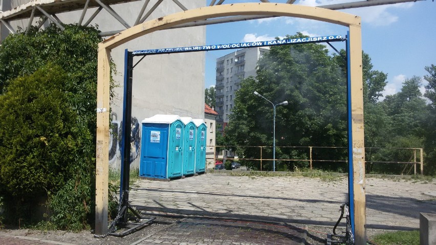 Kurtyna wodna na rynku w Mysłowicach