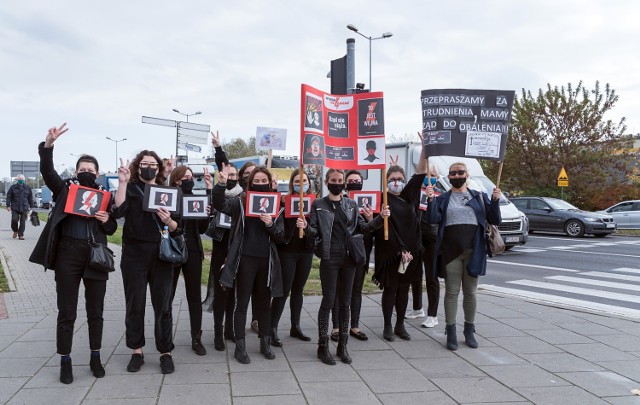 Protest kobiet w Olkuszu, 28 października 2020r.