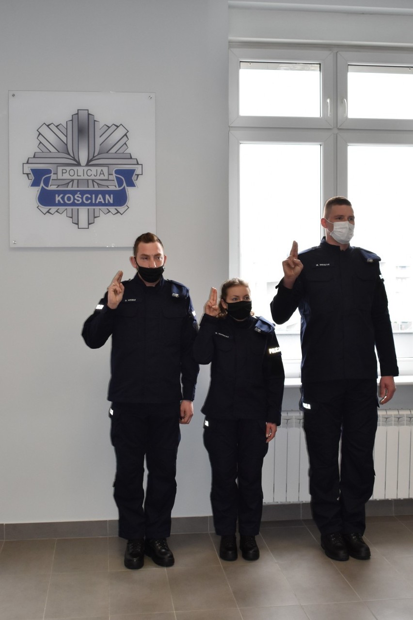 Ślubowania nowych policjantów w KPP Kościan