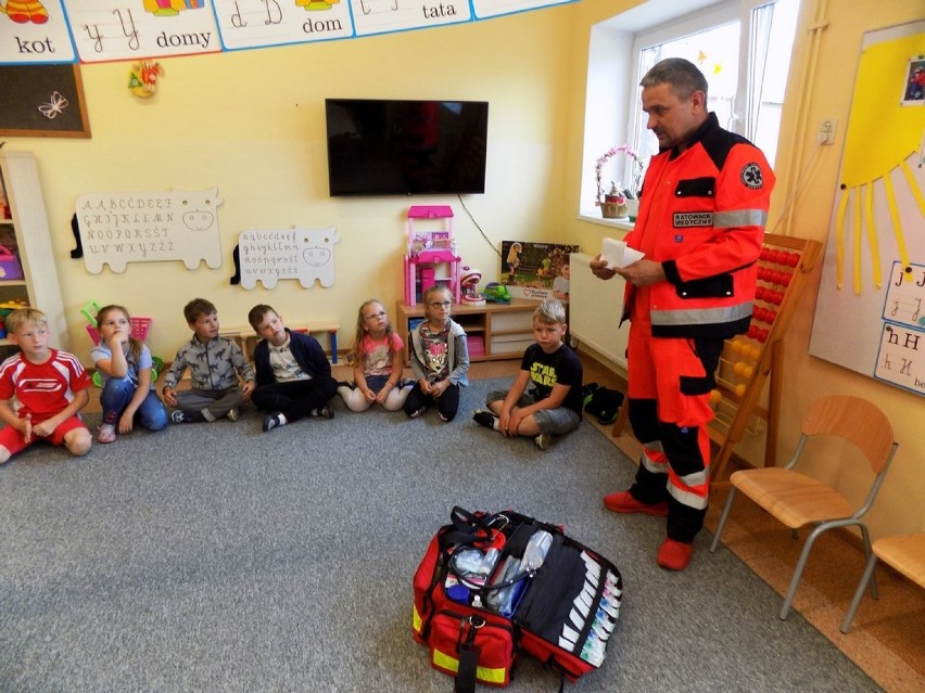 Spotkanie przedszkolaków z Ratownikiem Medycznym. SP Perzyny - 7 czerwca 2019