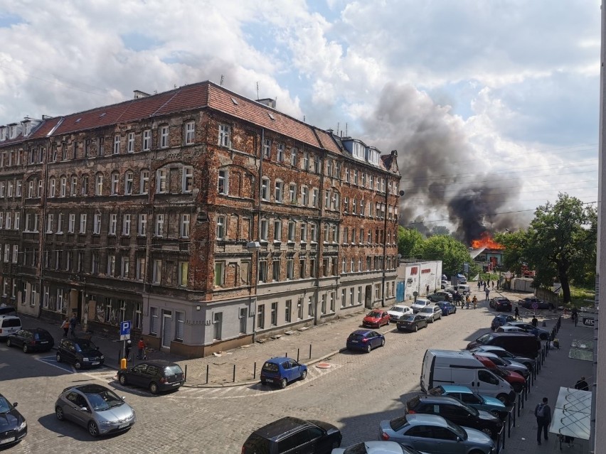 Pożar na Przedmieściu Oławskim przy ulicy Świstackiego