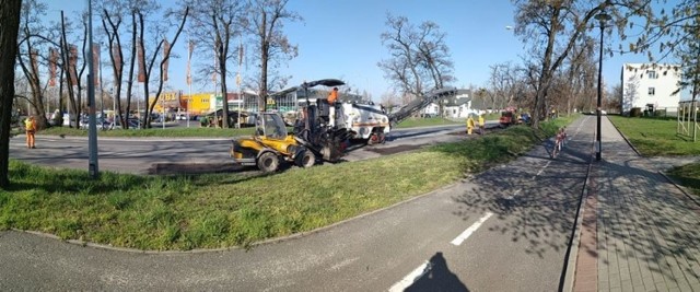 Łatanie dziur na ulicy Budowlanych w Opolu