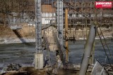 Rozbiórka mostu linowego w Zagórzu Śląskim [ZDJĘCIA]