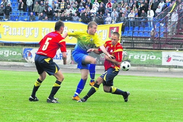 Kamil Oziemczuk dwukrotnie miał szansę na zdobycie gola, jednak pudłował.