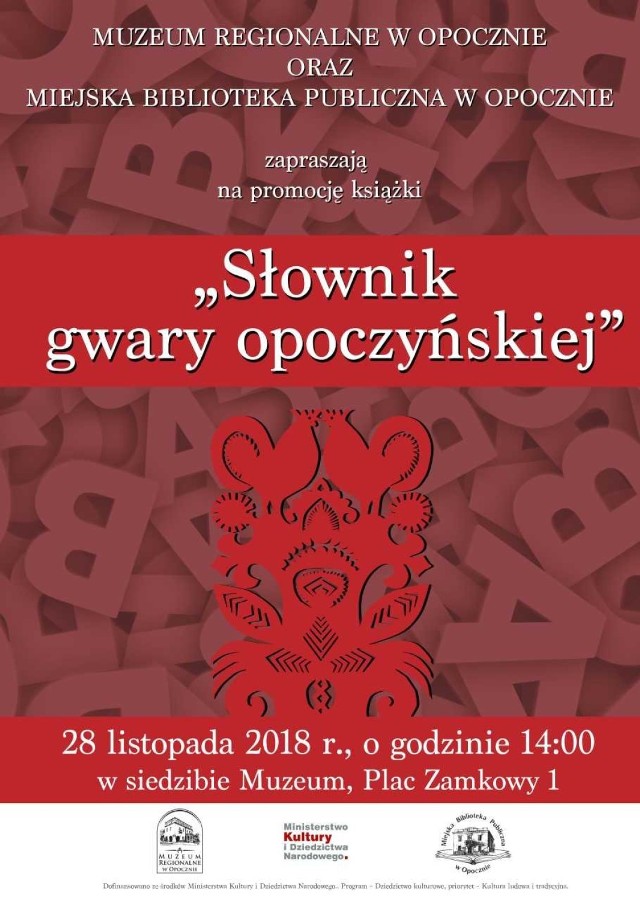Promocja "Słownika gwary opoczyńskiej" w muzeum