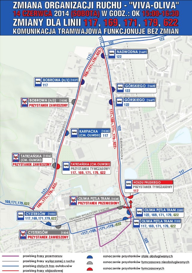 Viva Oliva. Mapa zmian organizacji ruchu