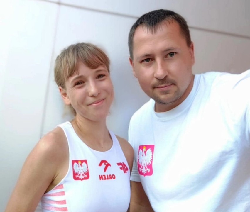 Beata Niemyjska z trenerem Sewerynem Jażdżewskim.