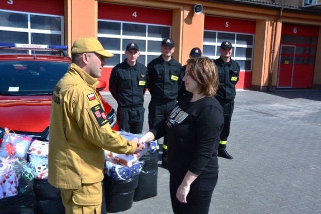 Podziękowania dla pani Katarzyny od zamojskich strażaków