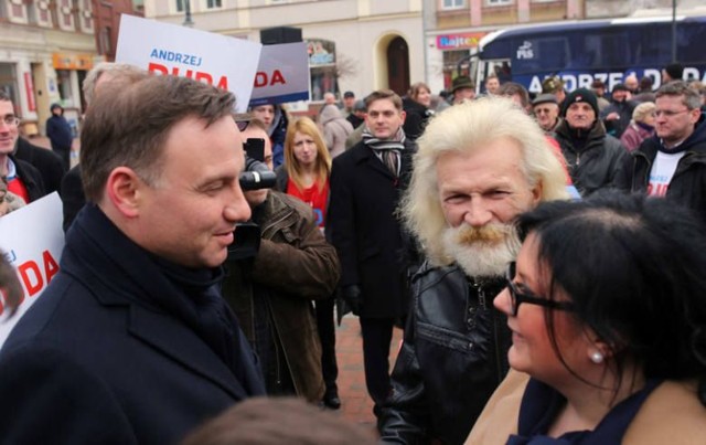 Andrzej Duda w Tucholi w kampanii 2015 r.