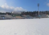Śnieg przykrył stadion Falubazu Zielona Góra. To nic nowego, w ostatnich latach już tak bywało