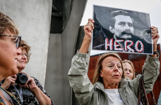 Zdjęcie z 31.08.2018. Plac Solidarnosci, 38. rocznica podpisania Porozumien Sierpniowych