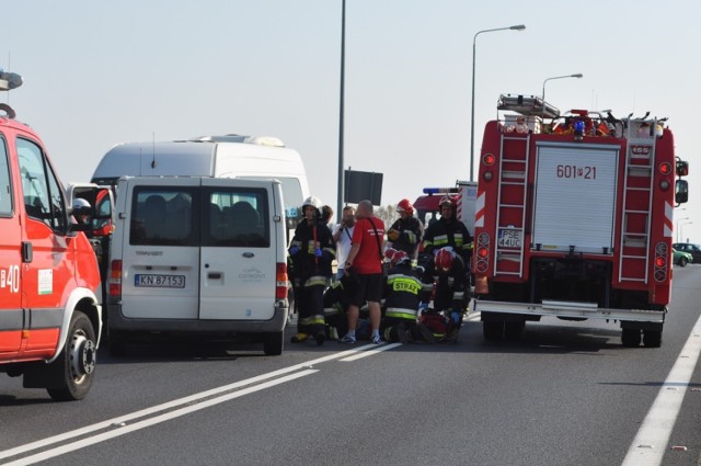 Wypadek na śremskiej obwodnicy. Siedem osób rannych