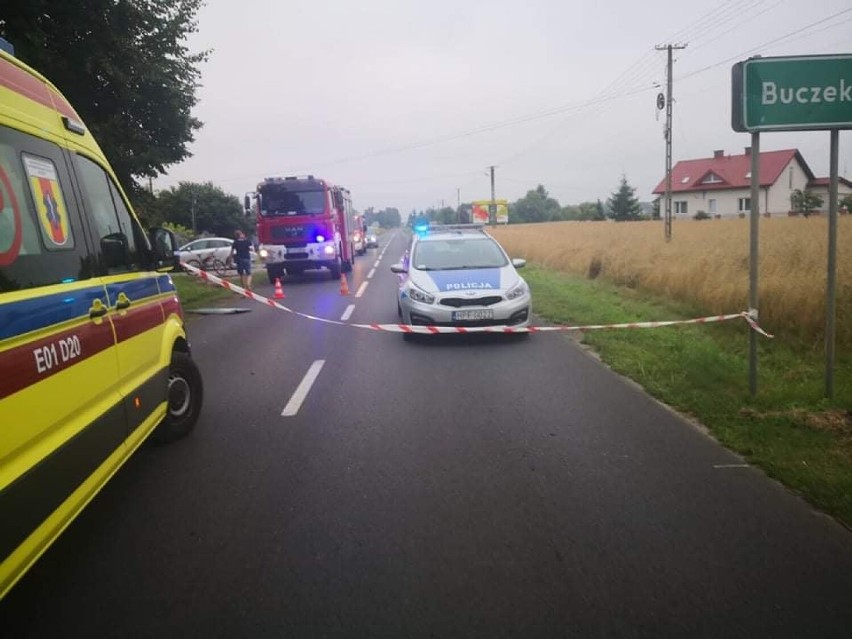 Wypadek w Bachorzynie koło Buczku ZDJĘCIA            