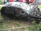 Wypadek w Stalowej Woli. Dachowało auto [ZDJĘCIA]