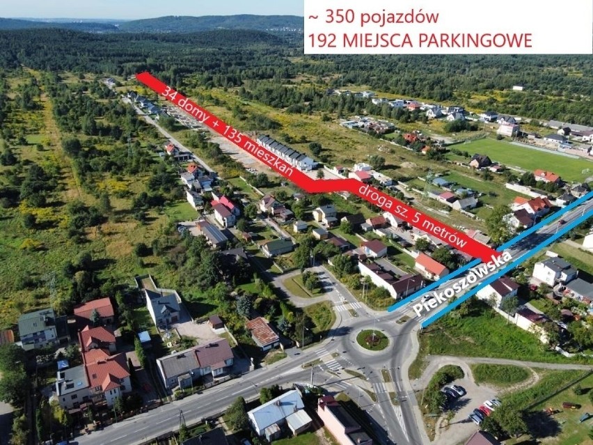 Protestujący ludzie podkreślają, że realizacja inwestycji...