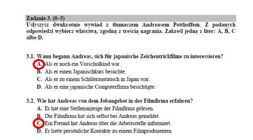 Matura 2018 język niemiecki, poziom rozszerzony- arkusze...
