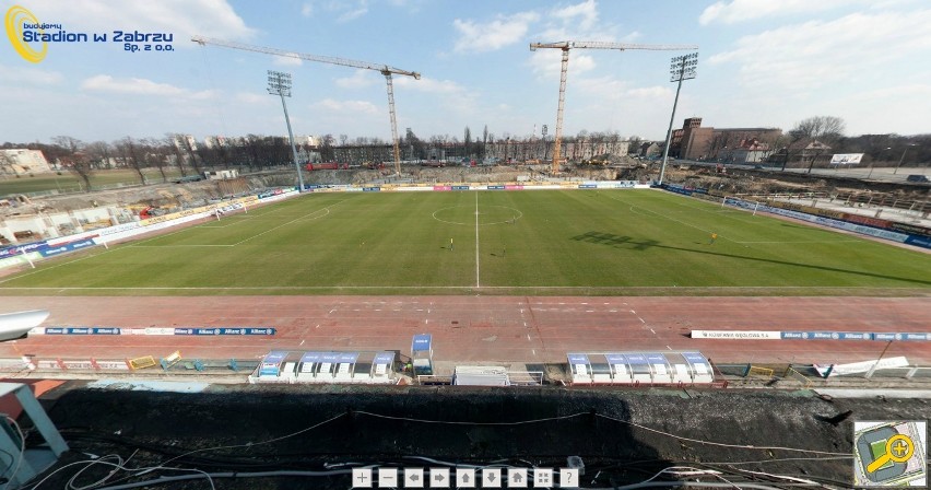 Budowa Stadionu Górnika Zabrze: Panorama z marca [ZDJĘCIA]