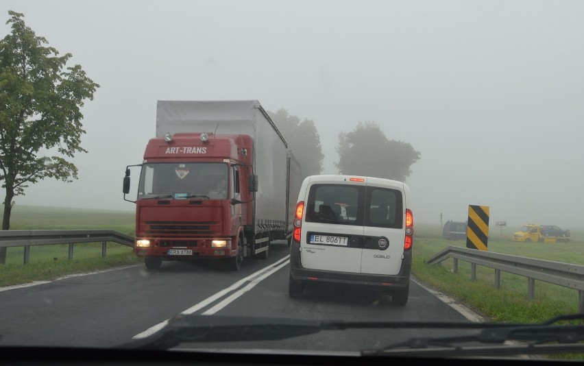 Wypadek na drodze nr 91 Piotrków - Rozprza na skrzyżowaniu...