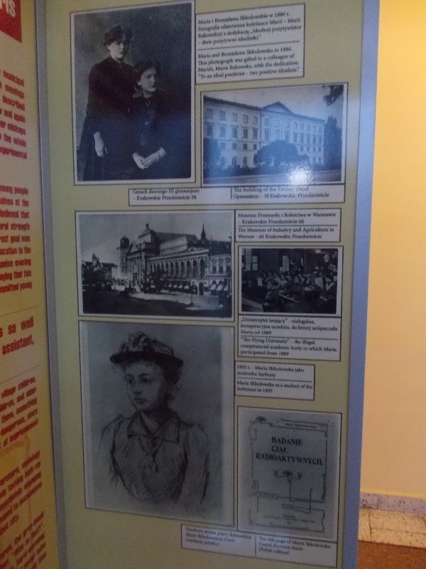 Wystawa o Skłodowskiej-Curie w budynku Politechniki