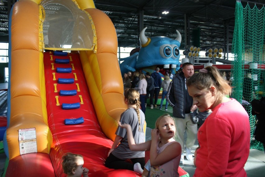 Drugi dzień Halowego Festiwalu Dmuchańców w Radomiu, w niedzielę dzieci miały wiele atrakcji 