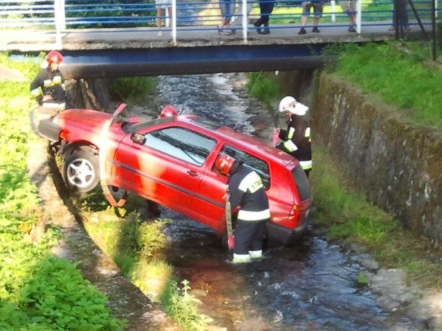 Bystra: Auto wpadło do rzeki