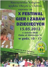 Chełm: X Festiwal Gier i Zabaw Dziecięcych w NKJO