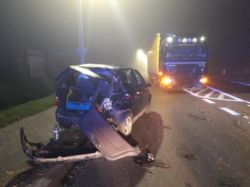 OSP Suchań: Ciężarówka zderzyła się z samochodem osobowym