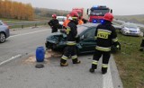 Wypadek na S8. Zderzenie dwóch aut koło MOP Paprotnia [zdjęcia]