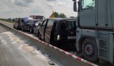 Karambol na autostradzie A4 w rejonie wsi Olszowa. Zderzyło się 5 samochodów