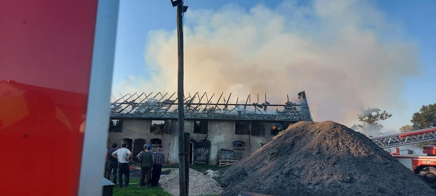 Pożar obory w Nowym Targu