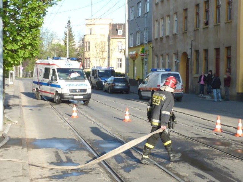 Do pożaru doszło niedaleko ul. Chodkiewicza 50 między ul....