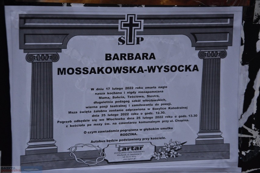 Pogrzeb Barbary Mossakowskiej-Wysockiej, aktorki z...