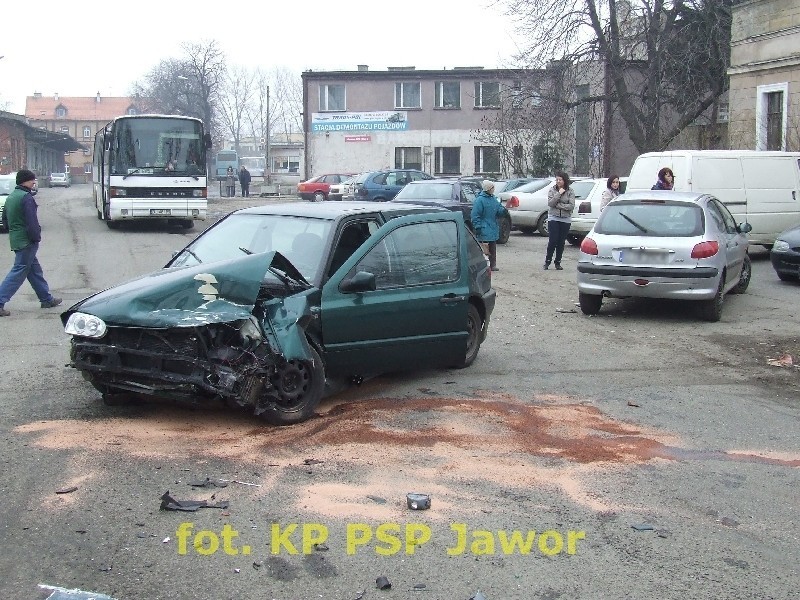Wypadek na ulicy Kolejowej w Jaworze
