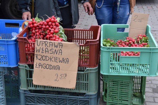 Na targowisku w Kościerzynie można kupić już krajowe, tegoroczne warzywa. Często z niewielkich upraw. Zobaczcie ile kosztują.