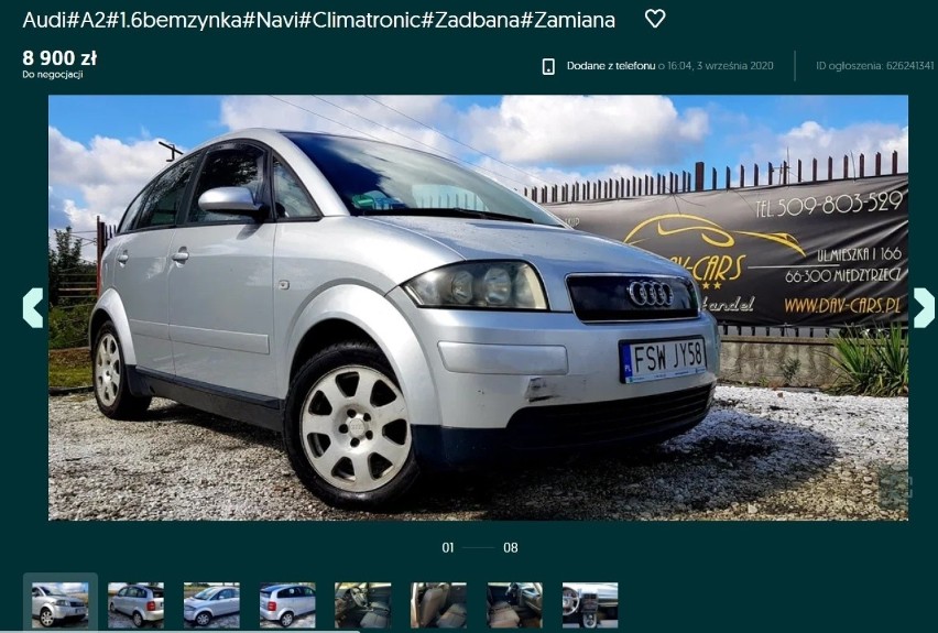 Audi A2
Międzyrzecz
Cena 8 900 zł 
Rok produkcji 2002
Poj....