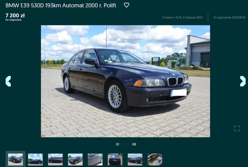 BMW E39 530D
Słubice
Cena 7 200 zł 
Rok produkcji 2000
Poj....