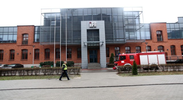 Strażacy ćwiczyli na Politechnice Łódzkiej