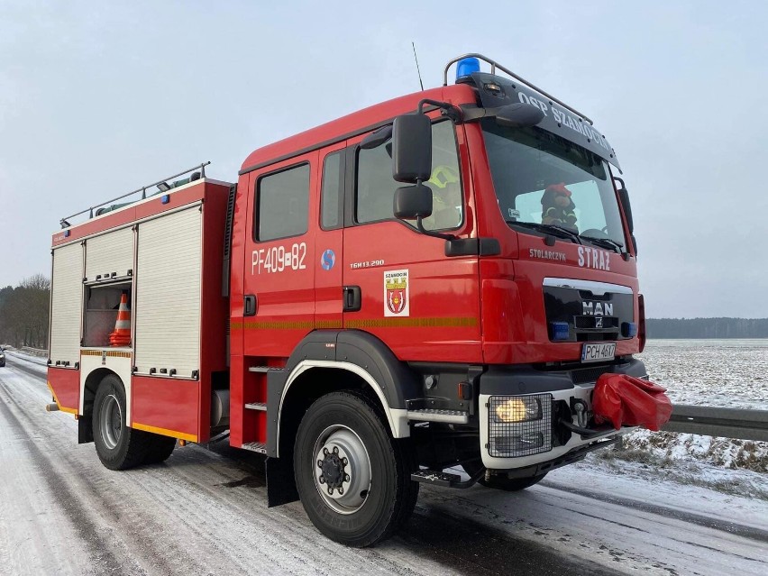 Wypadek na drodze Szamoty-Sokolec