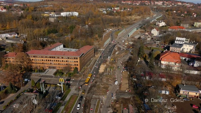 Budowa obwodnicy Wałbrzycha. Raport fotograficzny z prac w rejonie Kolejowa - Reja (ZDJĘCIA)