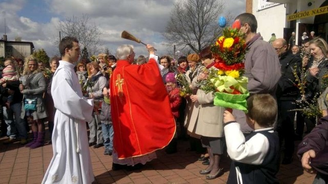 Swięcenie palm w kościele Matki Boskiej Częstochowskiej