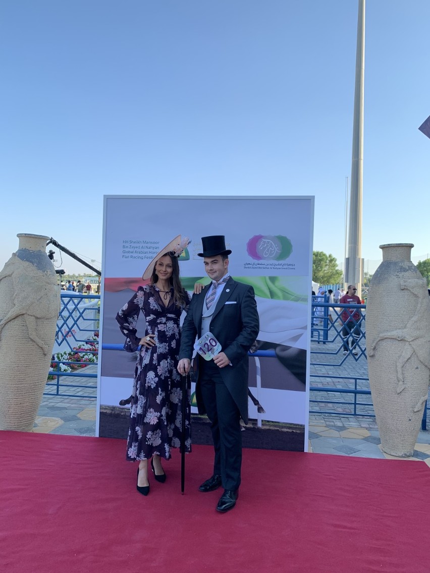 Kasia Borowicz i Rafał Zieliński najlepiej ubraną parą na wyścigach konnych w Abu Dhabi