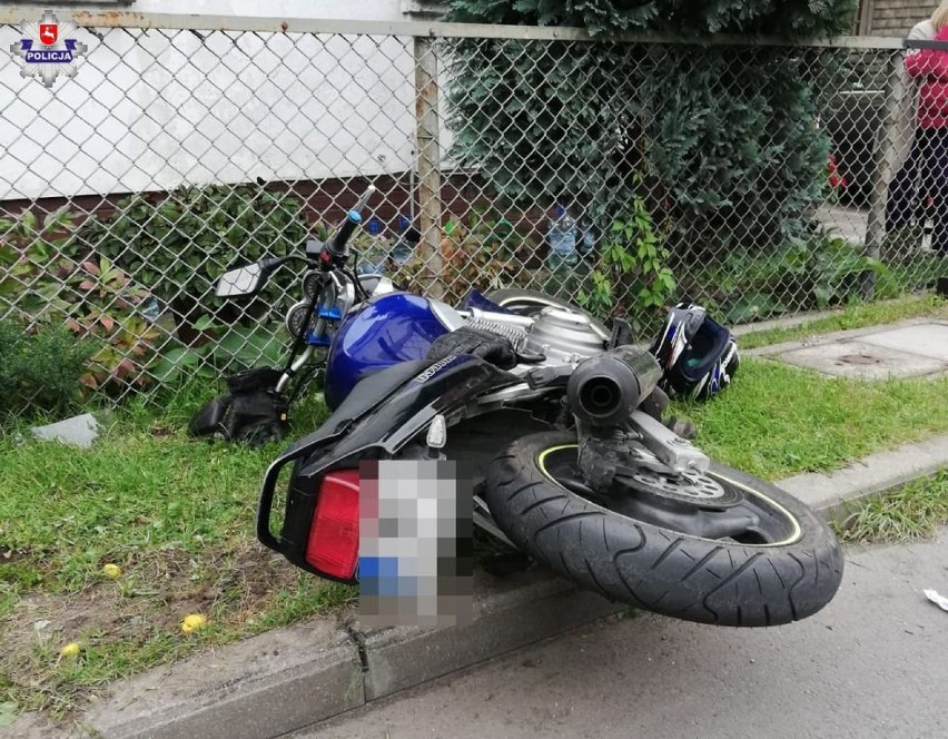 Zderzenie motocyklisty z samochodem osobowym w Dęblinie. 33-latek w szpitalu