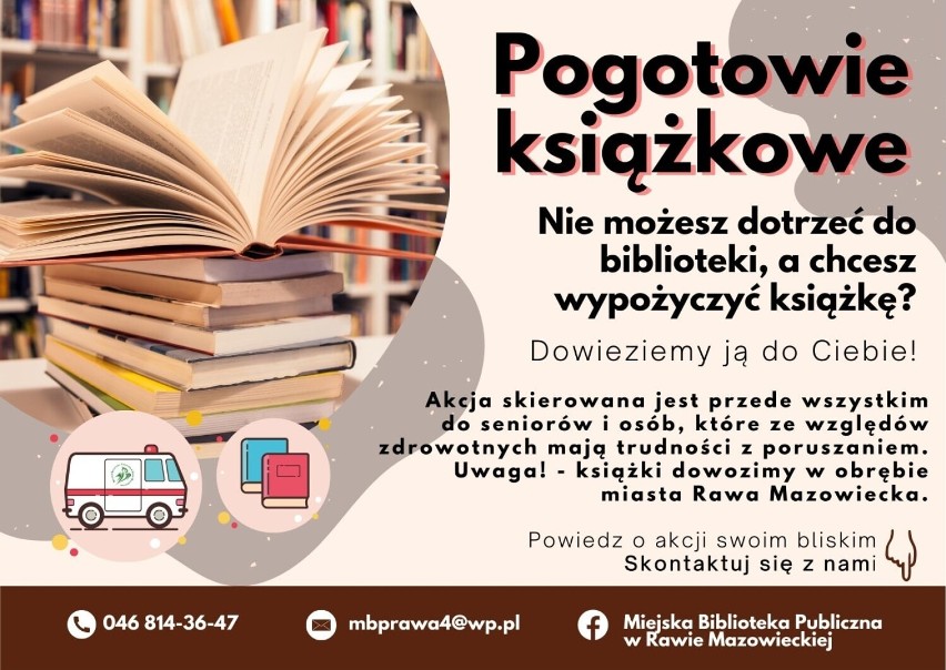 W Rawie Mazowieckiej ruszyło "pogotowie książkowe"