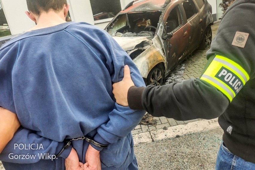 Policjanci złapali 23-letniego piromana z Gorzowa.