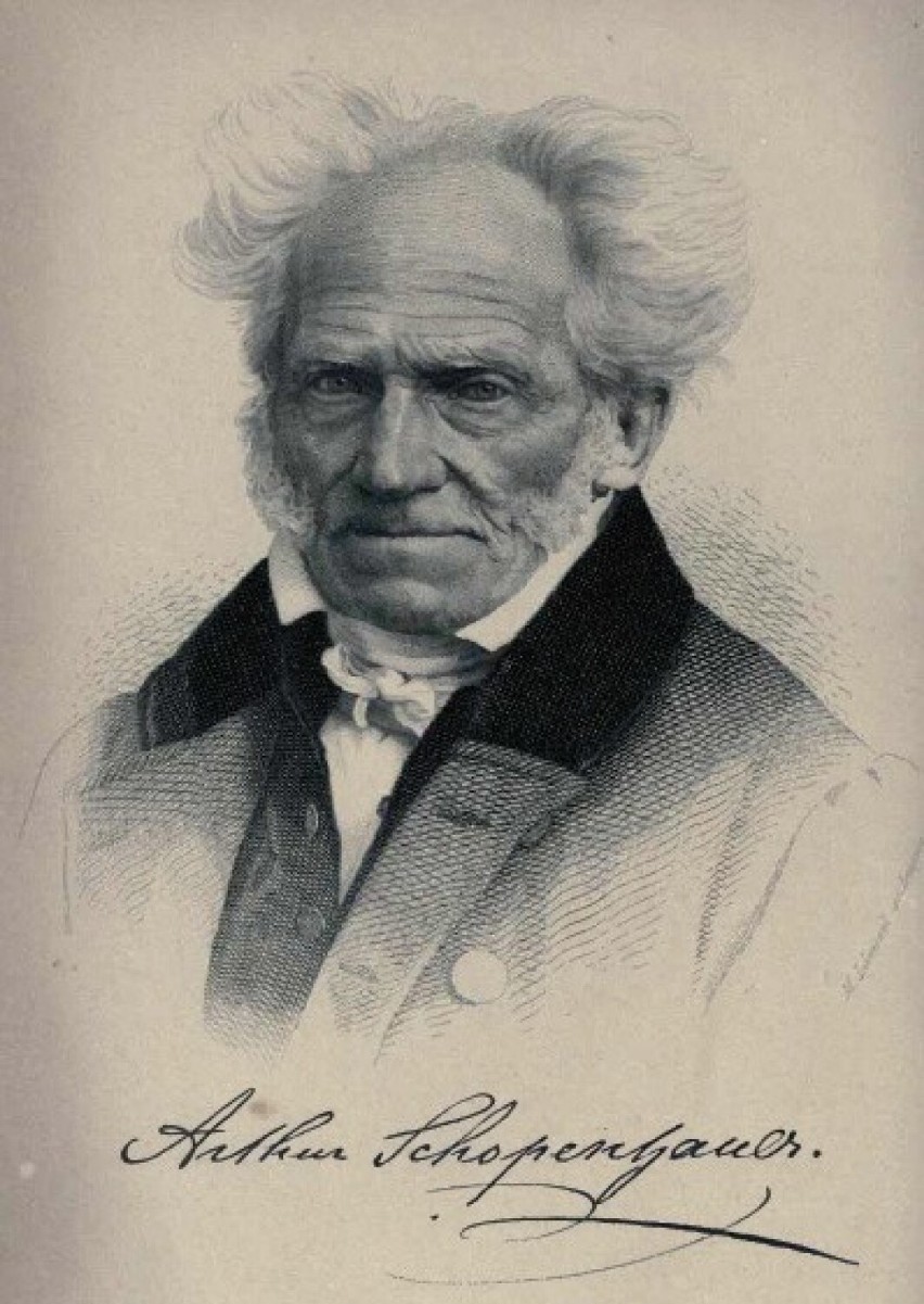 portret Artura Schopenhauera z autgafem filozofa