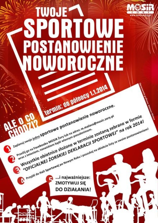 MOSiR Żory sportowe postanowienia noworoczne żorzan!