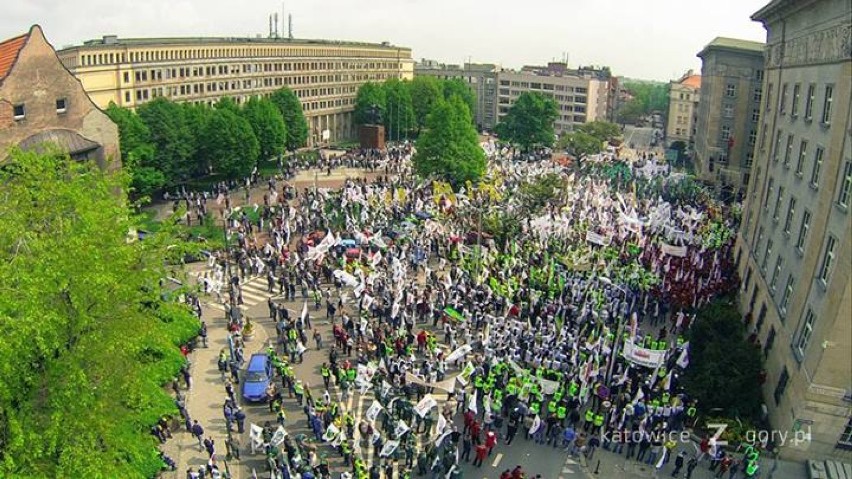 Manifestacja górników